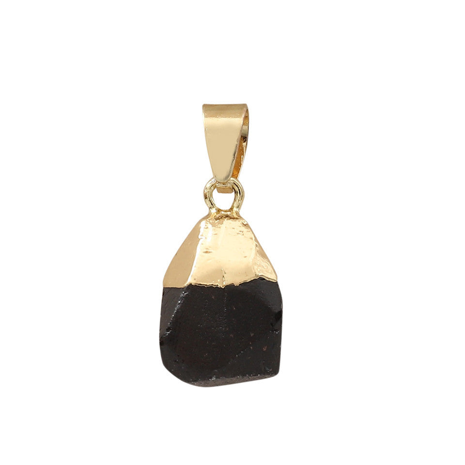 Natural Stone Necklace with Crystal Pendant Accessories