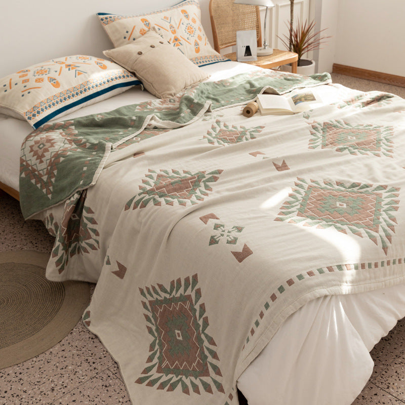 New Cotton Four-Layer Gauze Blanket for Summer Use