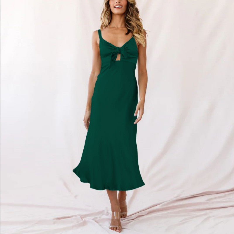 High Elastic Silk Summer Women's Fashion Dress