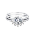 Retro Moissanite Ring in Sterling Silver for Women