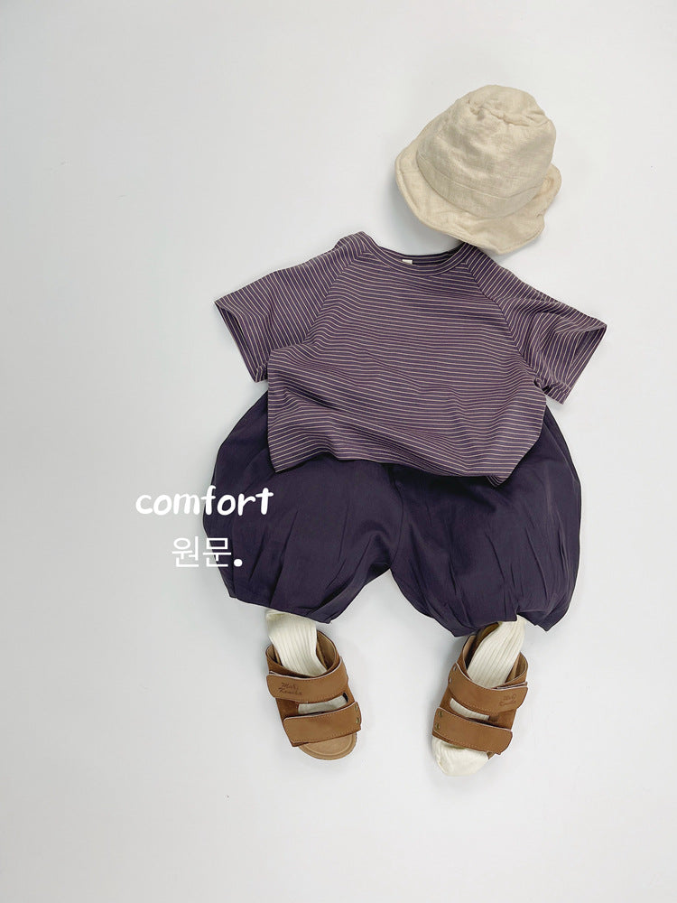 Summer Fashion Striped Cotton T-Shirt for Kids