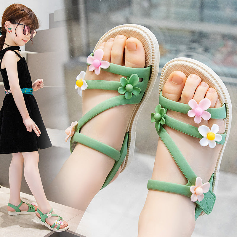 Korean Fashion Soft Summer Sandals for Girls
