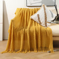 Nordic Style Sofa Blanket with Tassels and Knitting