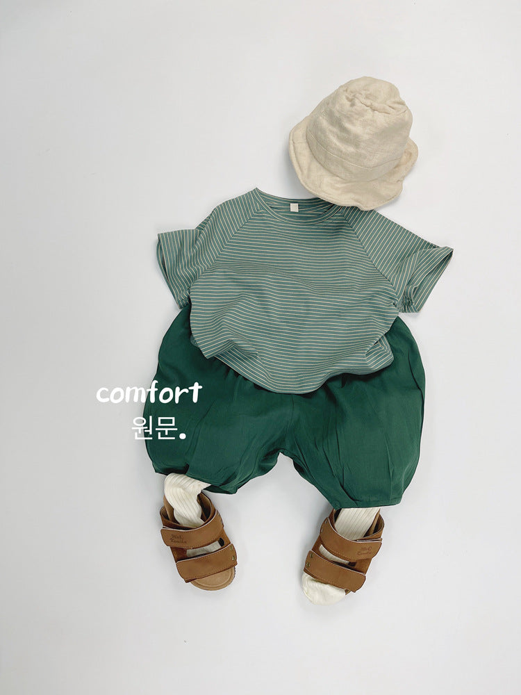 Summer Fashion Striped Cotton T-Shirt for Kids