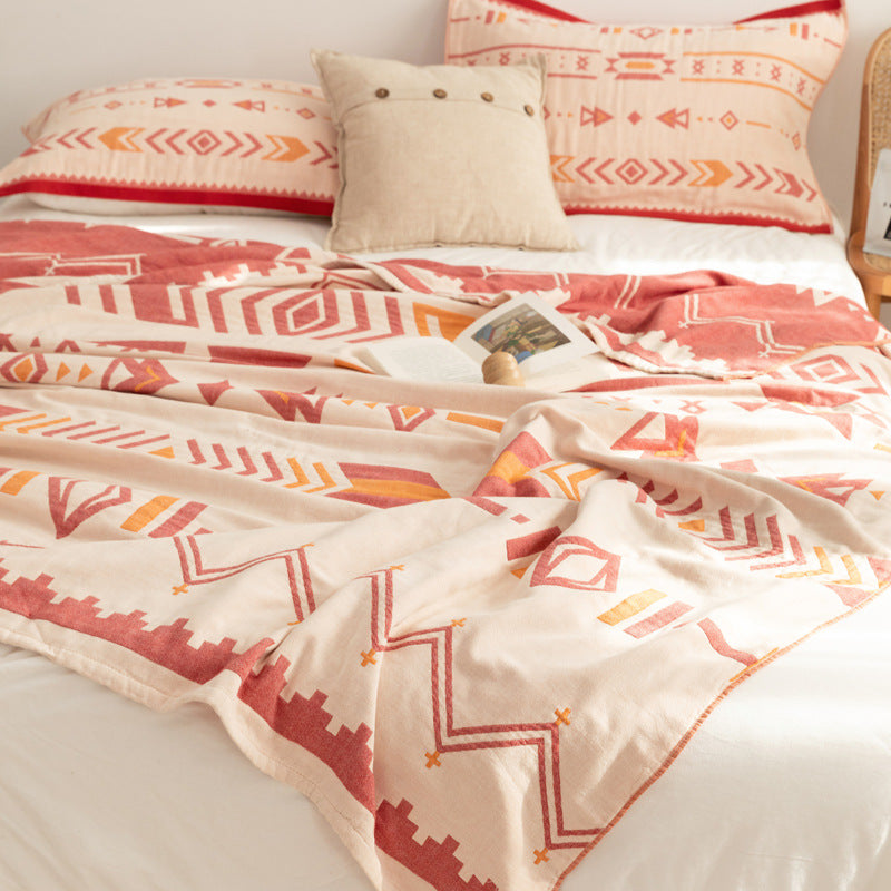 New Cotton Four-Layer Gauze Blanket for Summer Use