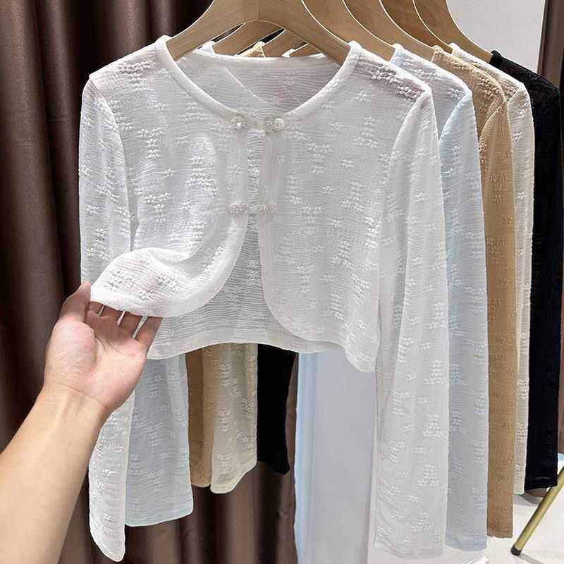 Solid Lace Long Sleeve Blouses for Women - Summer Fashion