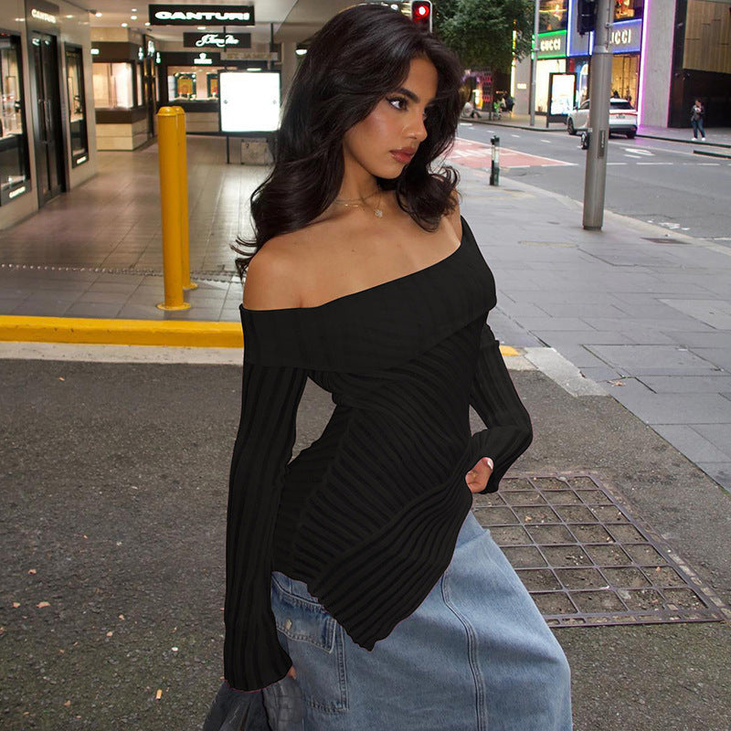 Summer Fashion Off-Shoulder Slim Fit Top for Women