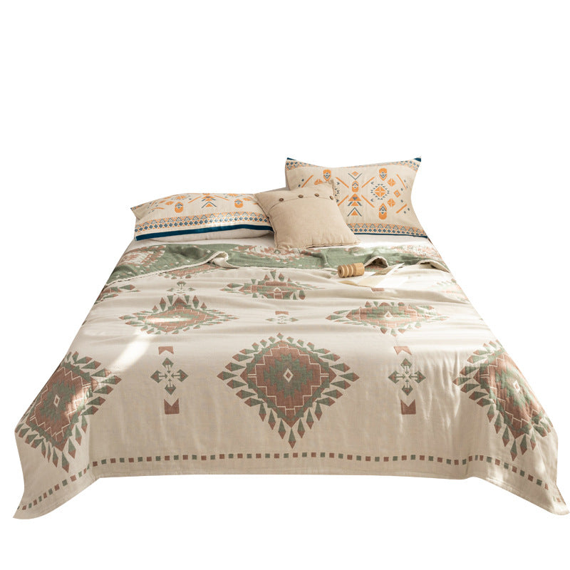 New Cotton Four-Layer Gauze Blanket for Summer Use