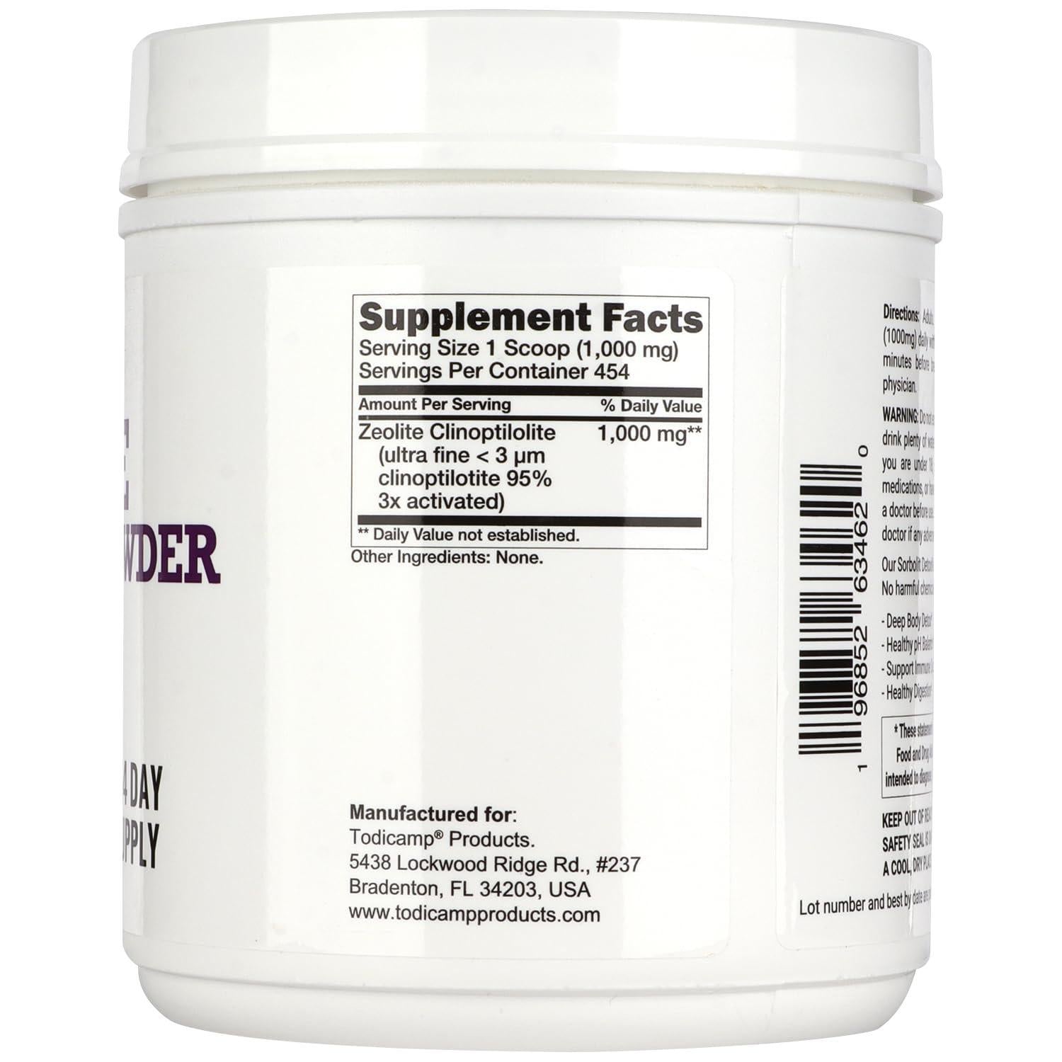 Zeolite Detox Powder 1 lb Clinoptilolite Zeolite Powder Sorbolit 1 2 µm Zeolite