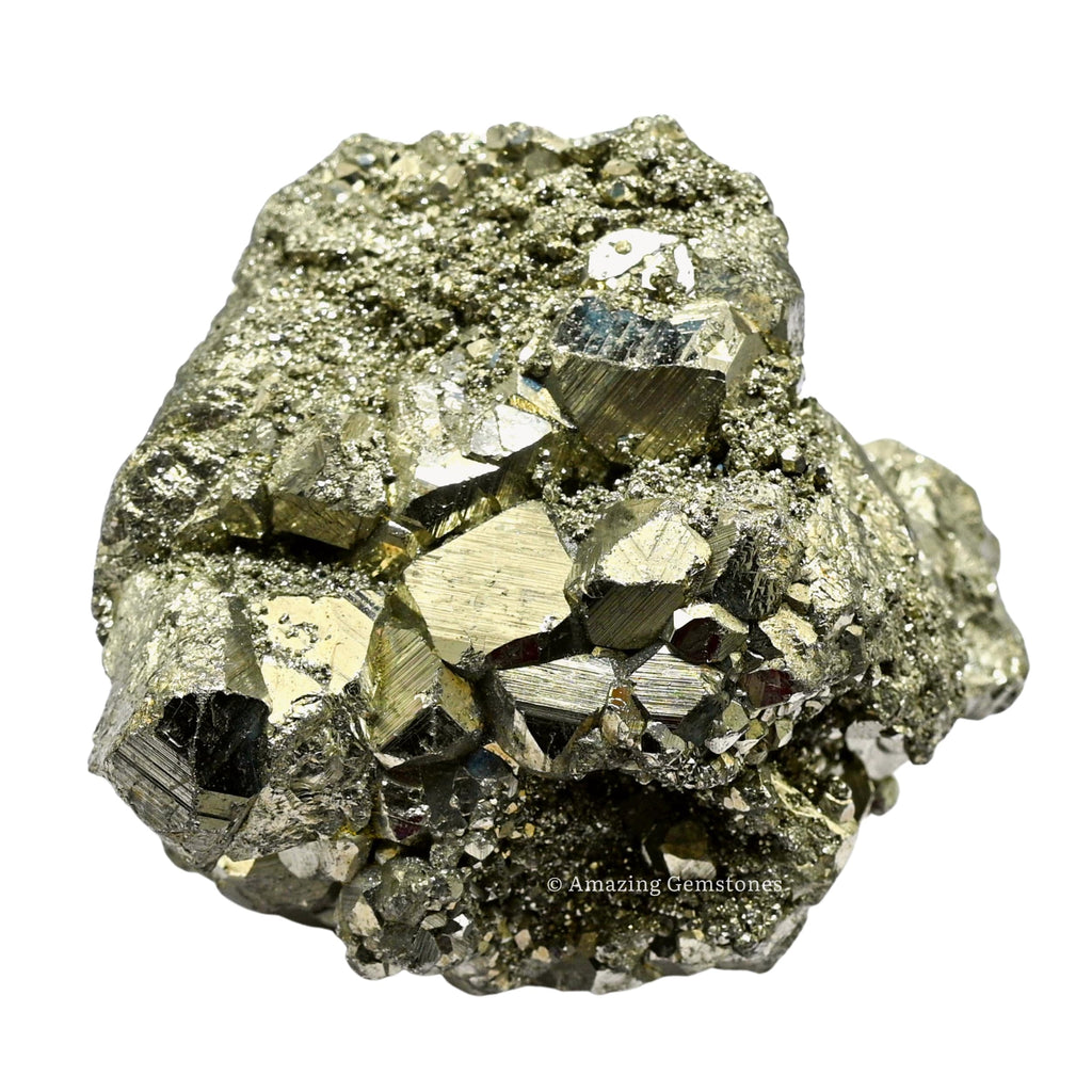 Pyrite Crystal Stone Cluster Samples - 1.5 oz High Energy Natural Iron Pyrite Stone Pirita Piedra Original with Healing Properties