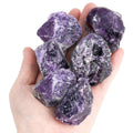 JOHOUSE 6PCS Amethysts with Jar Natural Rough Stones Crystal Large Raw Crystals Bulk Healing Gemstones for Reiki Healing Tumbling Fountain Rocks