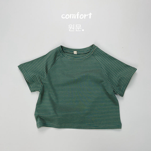Summer Fashion Striped Cotton T-Shirt for Kids