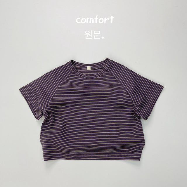 Summer Fashion Striped Cotton T-Shirt for Kids
