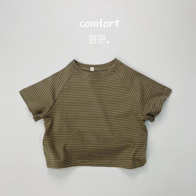 Summer Fashion Striped Cotton T-Shirt for Kids
