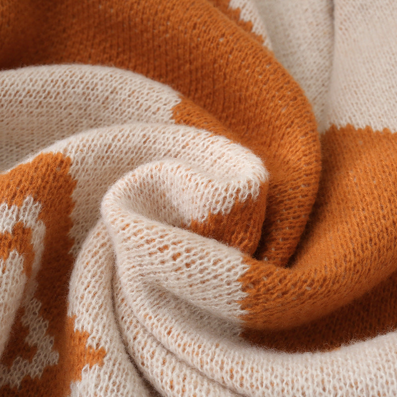 Nordic Style Luxury Knit Throw Blanket for Office Use