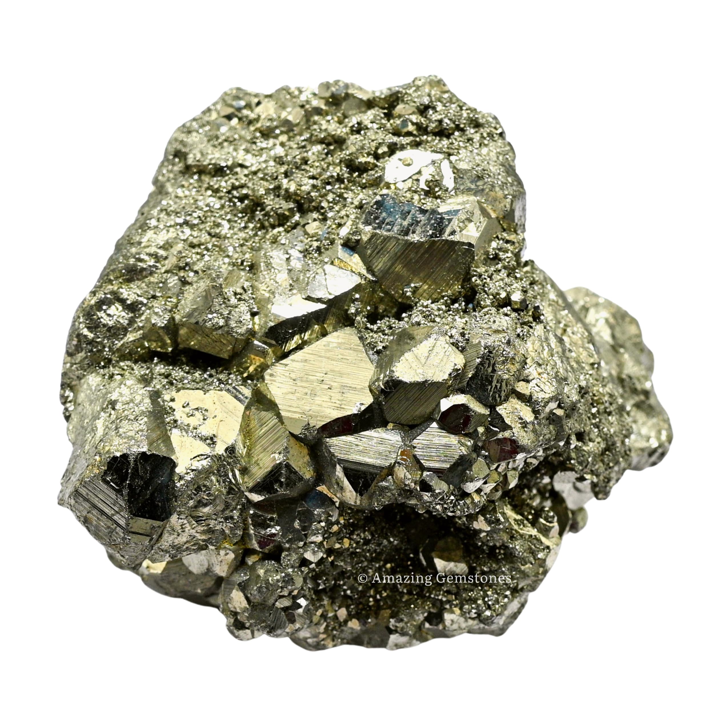 Pyrite Crystal Stone Cluster Samples - 1.5 oz High Energy Natural Iron Pyrite Stone Pirita Piedra Original with Healing Properties