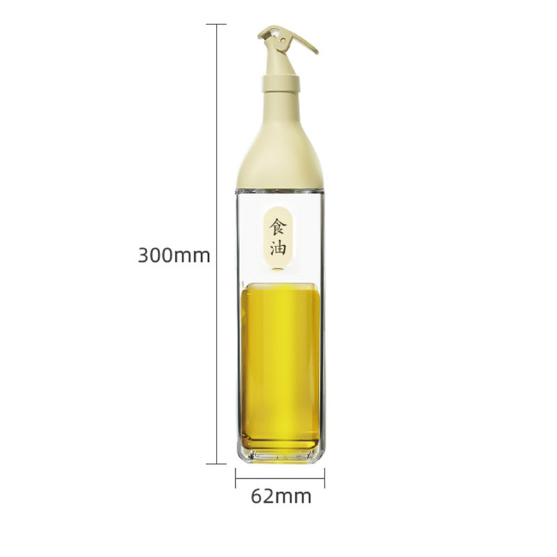 Square Seasoning Bottle Kitchen Oiler with Label