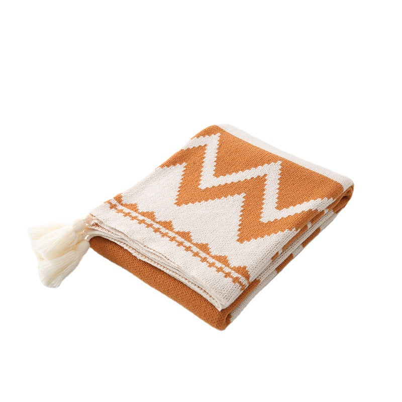 Nordic Style Luxury Knit Throw Blanket for Office Use